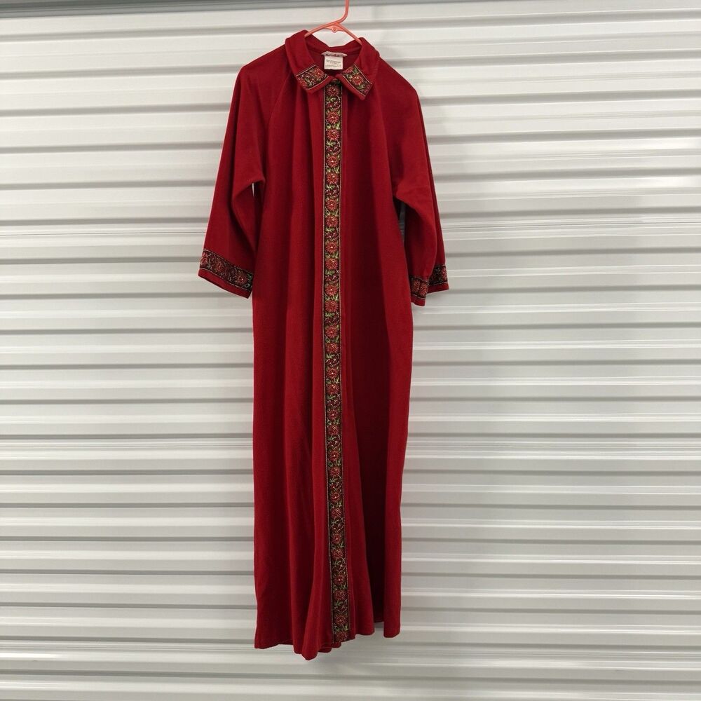 Vintage Smart Time Nightgown Women Medium Red Soft Comfort USA Union
